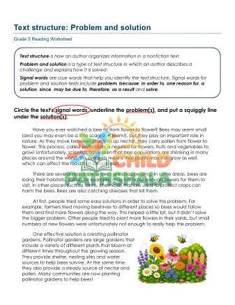 Preview of Problem Solution Text Structure