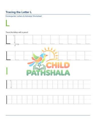 Tracing Letters L Worksheet for Grade 1