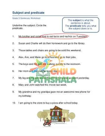 Preview of Subject Predicate