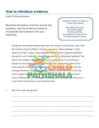 Preview of Text Evidence