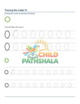 Tracing Letters O Worksheet for Grade 1