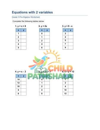 Preview of Two Variables