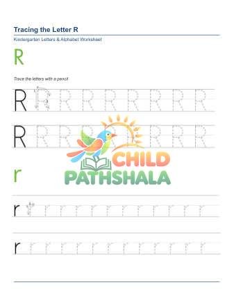 Tracing Letters R Worksheet for Grade 1