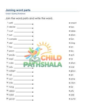 Preview of Word Parts Rmw