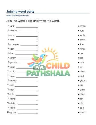 Preview of Word Parts Rmw