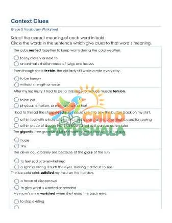 Preview of Words Context Clues