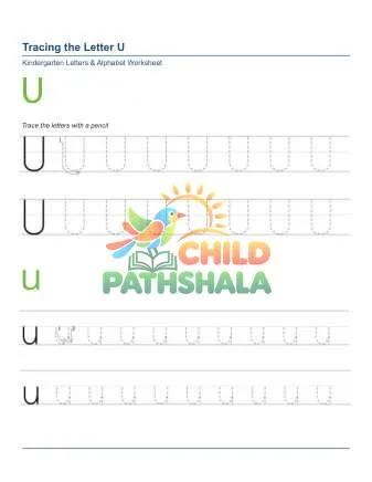 Preview of Tracing Letters U