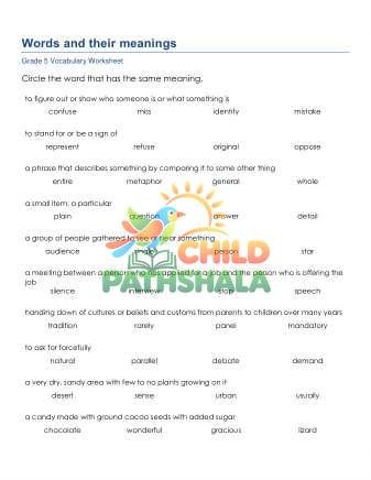 Words Meanings 4
