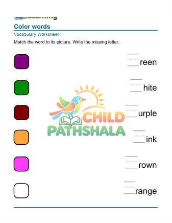 Practice Words Colors 2