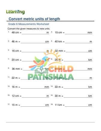 Conversion Metric Length Decimals D