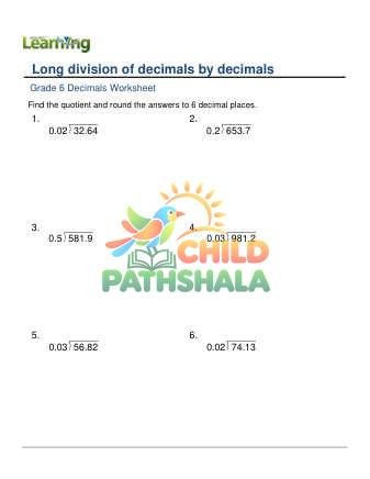 Dividing Decimals By 1 2 Digit Decimals C