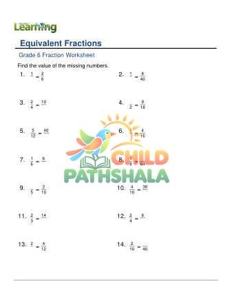 Equivalent Fractions Easy C