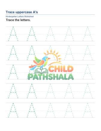 Tracing Uppercase Letters A