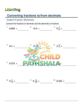 Preview of Fractions To Decimals Mixed Practice C