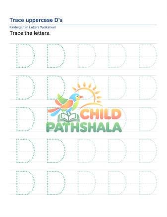 Tracing Uppercase Letters D