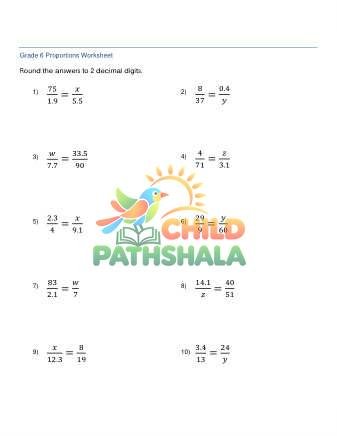 Proportions Decimals B