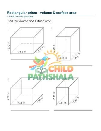 Preview of Rectangular Prism Volume Surface Area Decimals