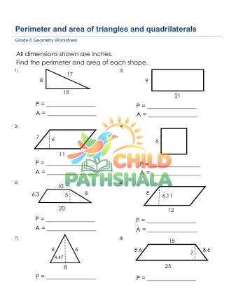 Preview of Area Of Triangles And Quadrilaterals B