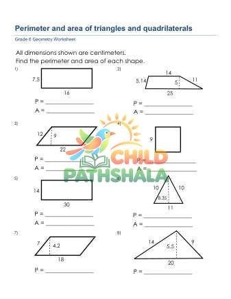 Preview of Area Of Triangles And Quadrilaterals C