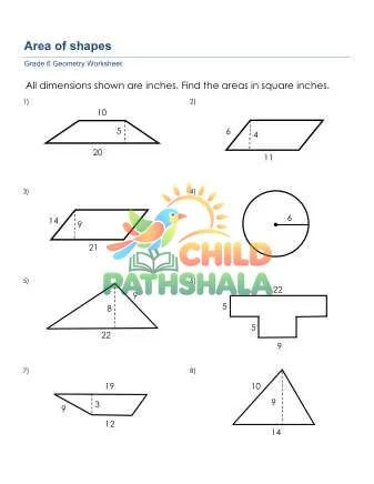 Preview of Area Of Triangles Parallelograms Trapezoids