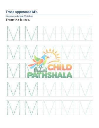 Preview of Tracing Uppercase Letters M