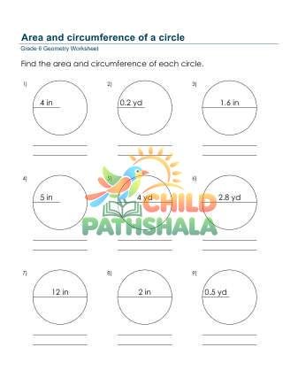 Geometry Circumference Area Circle B