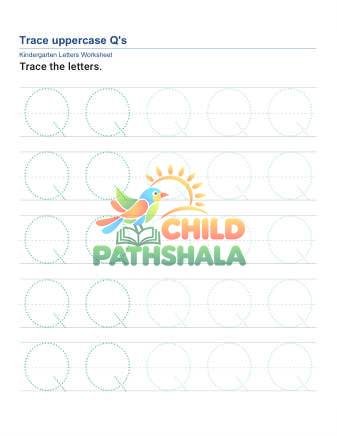 Preview of Tracing Uppercase Letters Q