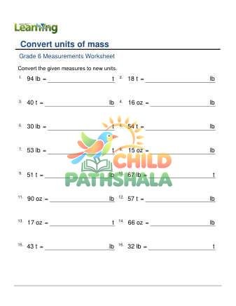 Preview of Convert Units Mass F