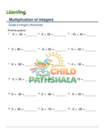 Integer Multiplication Whole Tens B