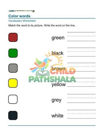Preview of Practice Words Colors 6