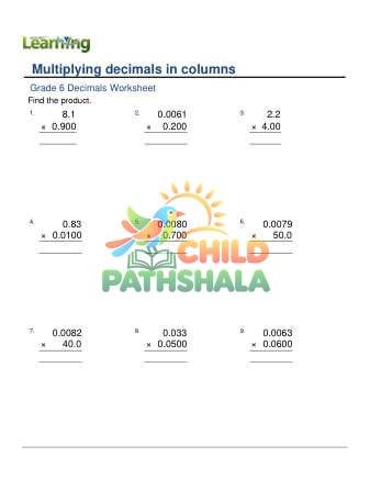 Multiply Two Decimals 0 4 Decimal Digits Column A