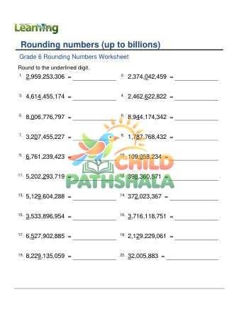 Preview of Rounding Numbers Billions B
