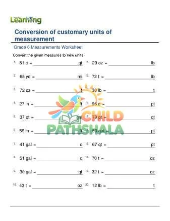 Preview of Conversion Of Customary Units Mixed Practice