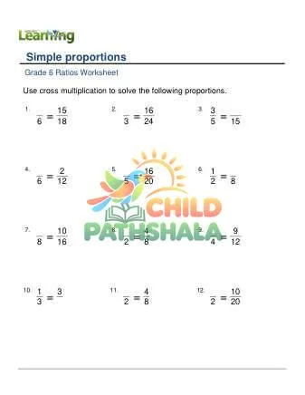 Preview of Proportions Whole Numbers
