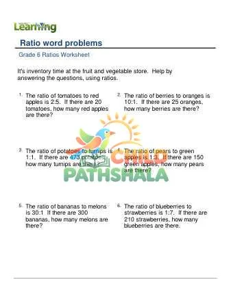Preview of Ratio Word Problems
