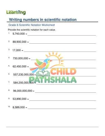 Preview of Scientific Notation Write 12dig