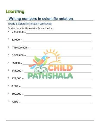 Preview of Scientific Notation Write