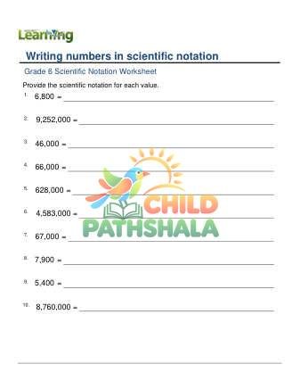 Scientific Notation Write 9dig B