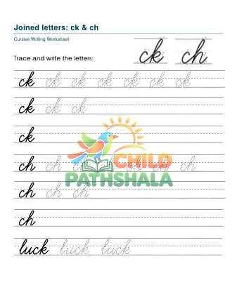 Preview of Letter Joins Ck Ch
