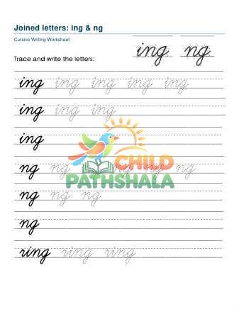 Preview of Letter Joins Ing Ng Printable