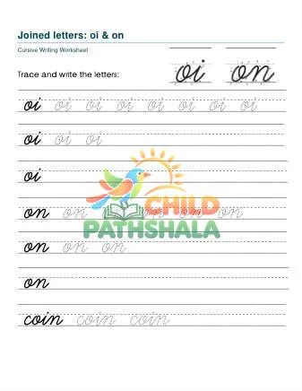 Preview of Letter Joins Oi On Printable