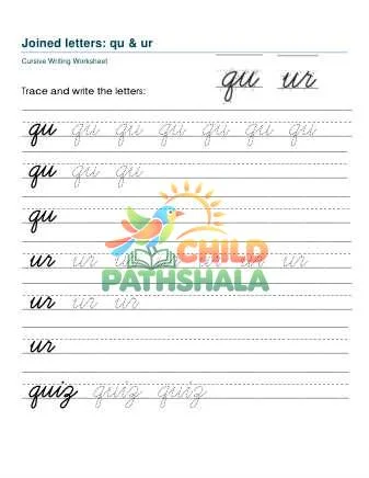 Preview of Letter Joins Qu Ur