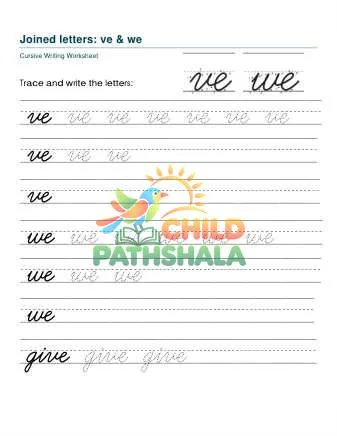 Preview of Letter Joins Ve We