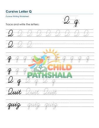 Letters Qq Printable Worksheet for Handwriting
