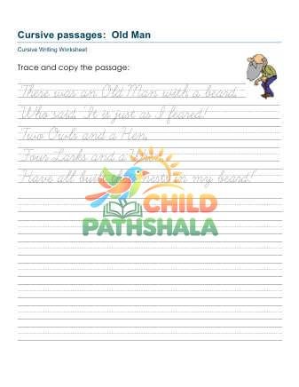 Practice Passages 11 Printable Worksheet for Handwriting