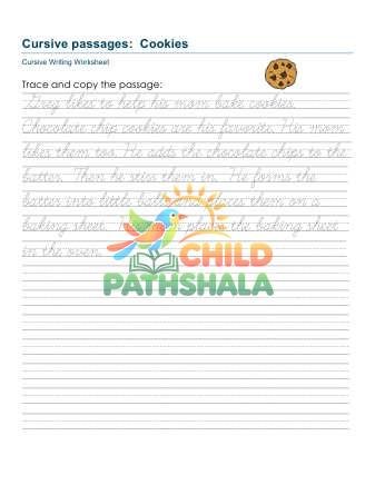 Practice Passages 3 Printable Worksheet for Handwriting