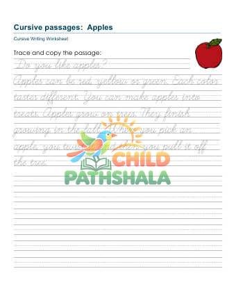 Practice Passages 8 Printable Worksheet for Handwriting