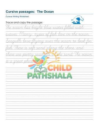 Practice Passages 9 Printable Worksheet for Handwriting