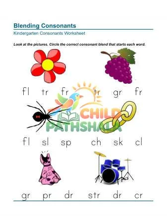 Preview of Circle Letters Blending Consonants