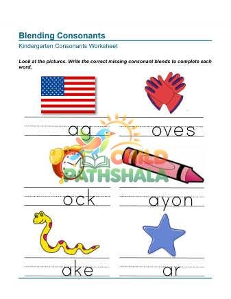 Picture Write Letters Blending Consonants 3